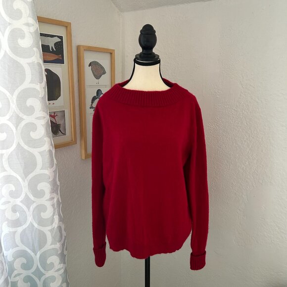 Lord & Taylor 100% Cashmere Rich Red Women's Size Large, so soft! - Picture 1 of 6